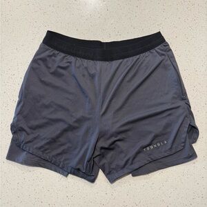 YoungLA Men's Athletic Shorts in Charcoal and Black